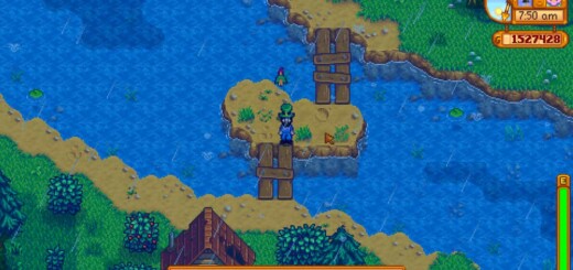 Farmer wearing the Leprechaun Hat in Stardew Valley.