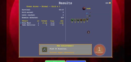 The Laborratory achievement earned in Vampire Survivors.