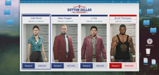 Brock Thompson Most Wanted Target on computer menu.