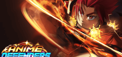 Roblox Anime Defenders splash art showing an anime character.