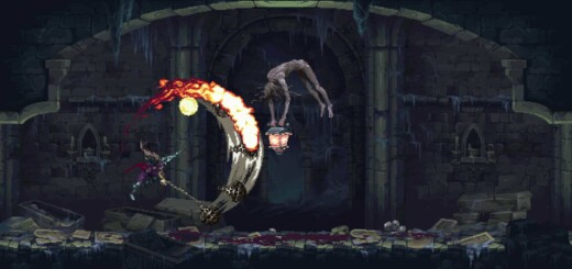 A Blasphemous 2 Mea Culpa DLC screenshot showing the Penitent One attacking an enemy.