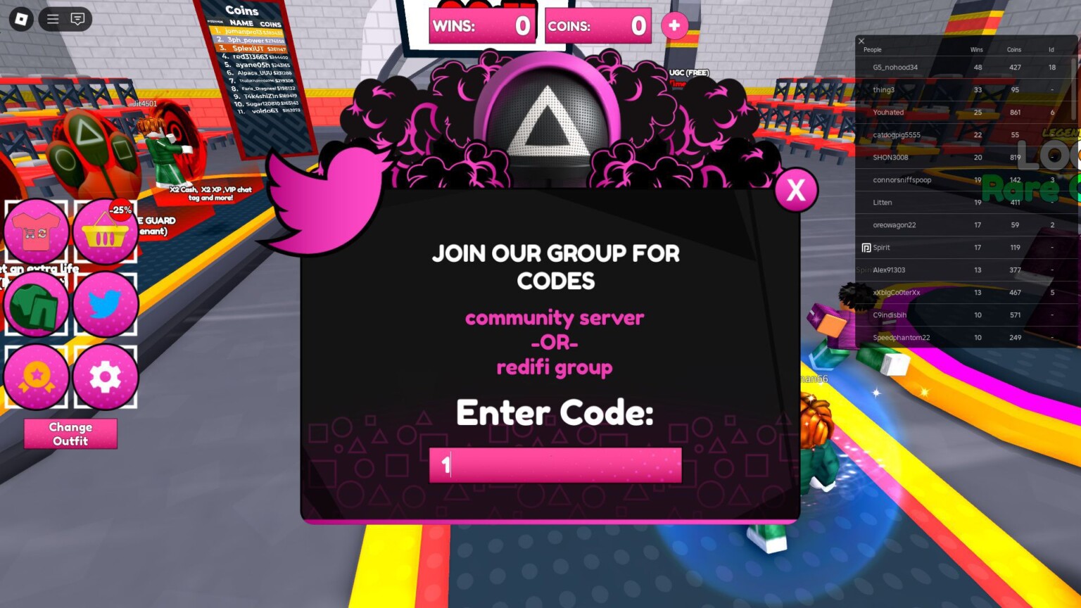 Squid Game X Roblox Codes May 2026 Hold To Reset Squid Game X Code Redemption Screen 1536x864 