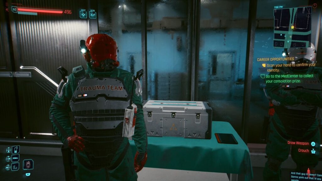 Metro: Med Center chest that contains the outfit. 