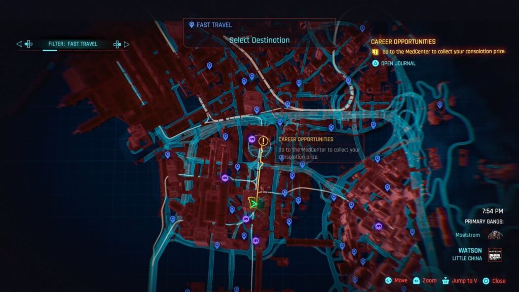 The Metro: Med Center map location. 