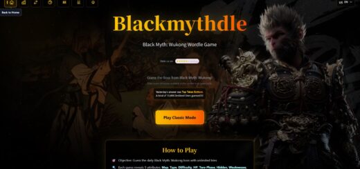 The Blackmythdle home screen.