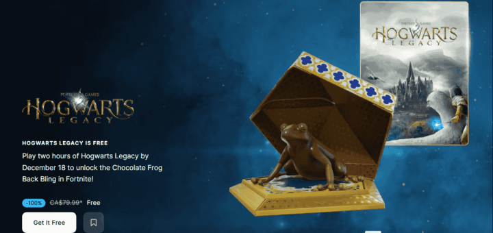 The Harry Potter Chocolate Frog back bling promo page.