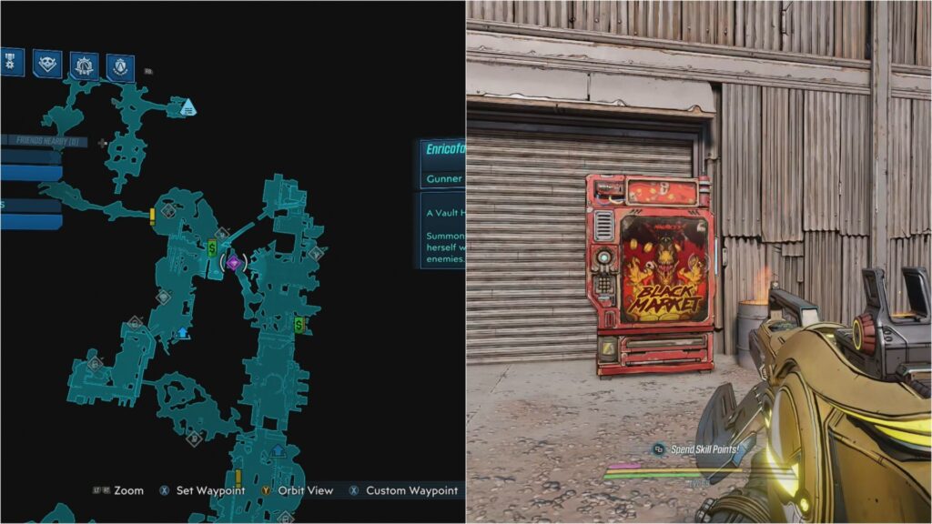 Maurice Black Market location on the planet of Pandora in the Konrad's Hold location. 