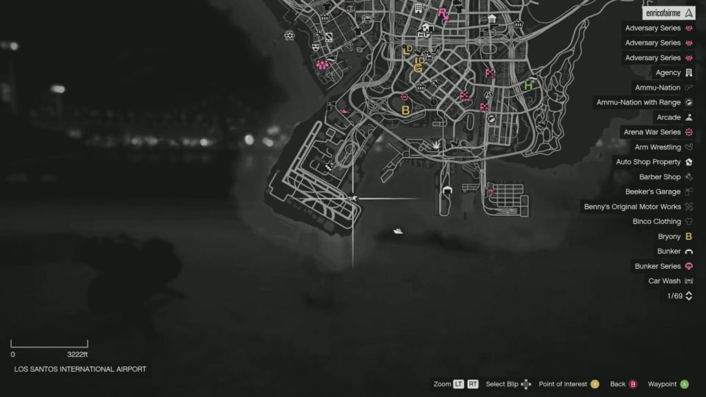 Shipwreck spawn on the beach near the Los Santos International Airport.