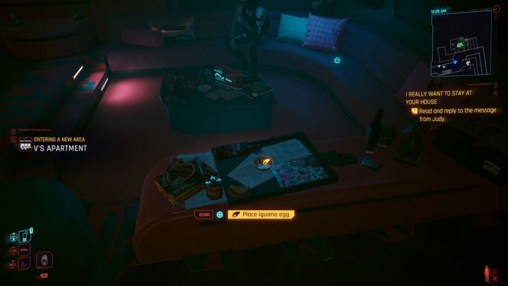 The bowl you place the Iguana Egg in, in V's Apartment.