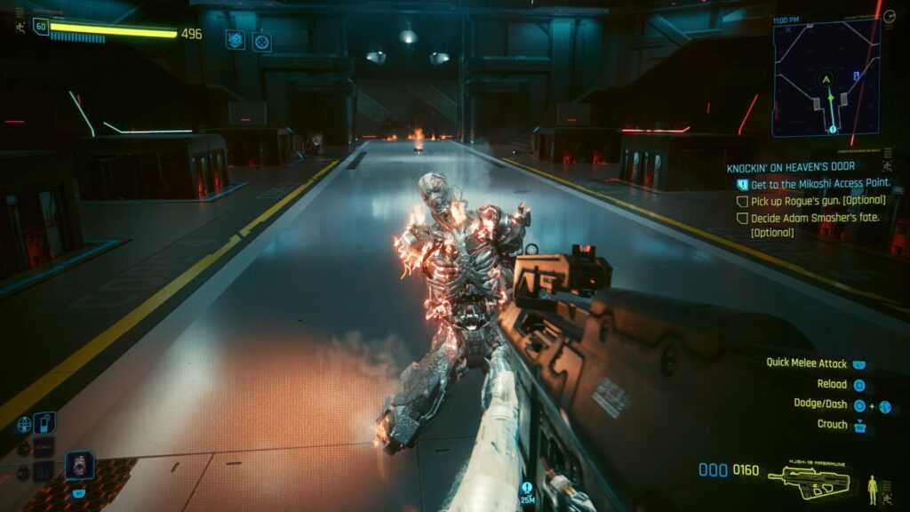 Dead Adam Smasher in Cyberpunk 2077.