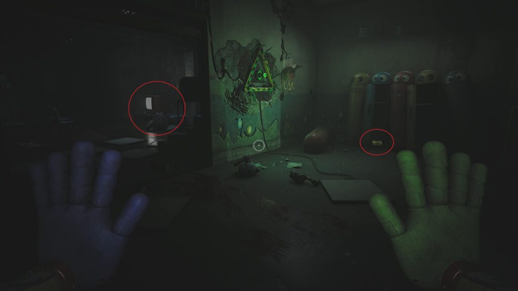 Locations of the The Yellow VHS and VCR in Poppy Playtime Chapter 3.