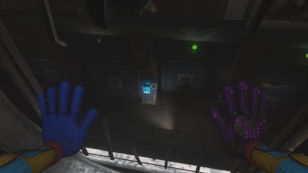 Blue Hand Sensor you trigger to open the door to the Cell Block in Chapter 4.