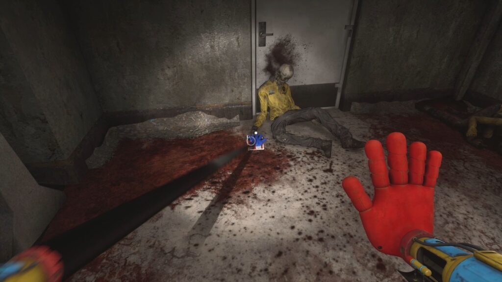 Red Keycard next to the corpse.
