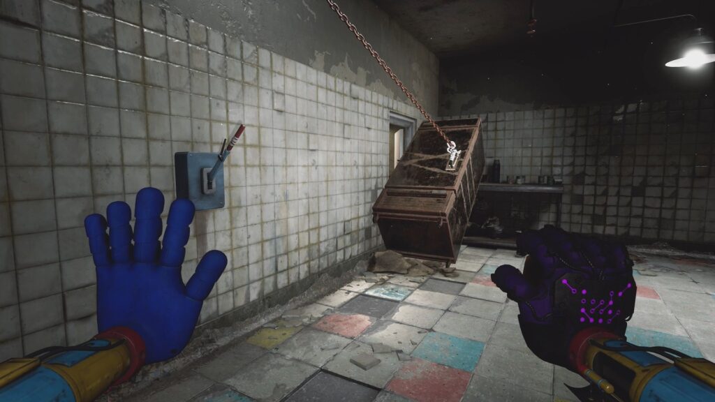 Setup the hook and lever like this so you can move the Fridge.