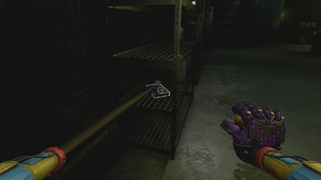 The Dark Green VHS Tape on a shelf in the Water Treatment room.