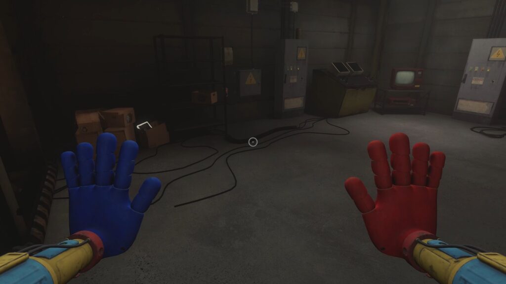 The Dark Red VHS Tape and Dark Red VCR in room after entering pod.