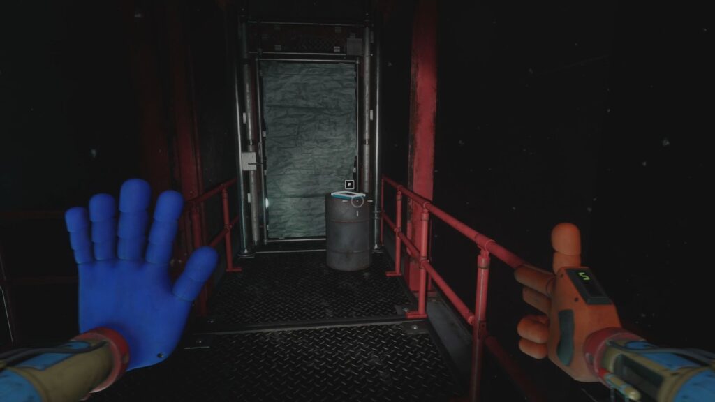 The Cyan VHS Tape on a barrel in The Foundation. 