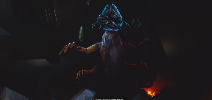 Doey transformed into his monster version.