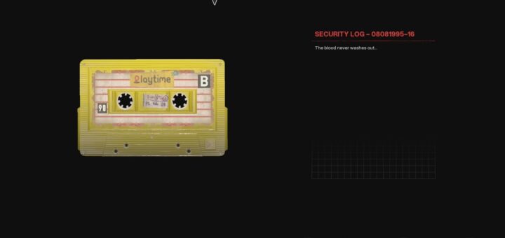 The Security Log 08081995-16 Audio Tape.