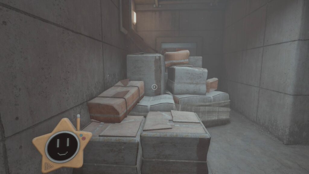 Box path leading to the vent outside of Giblet's Room.