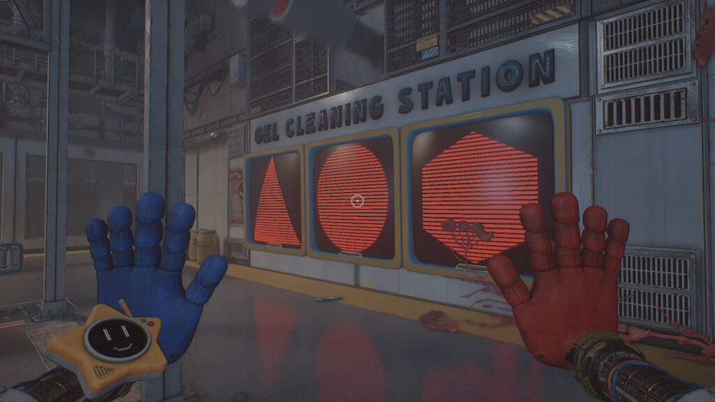 Gel Cleaning room shapes on monitors. 