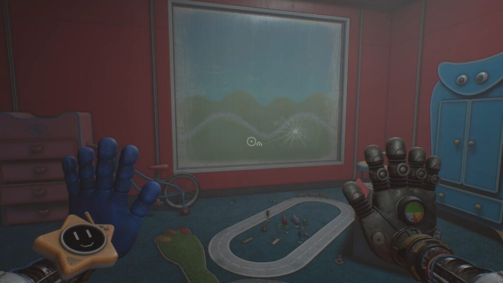 Cracked window leading to Observation.