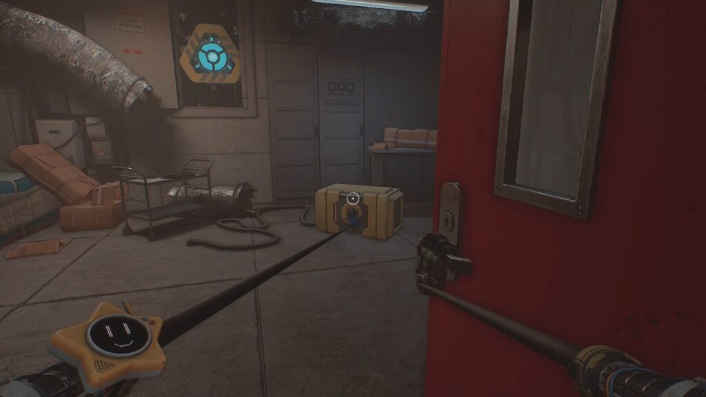 Yellow Battery being dragged.