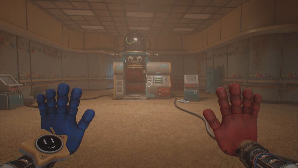 The Memory Room with consoles and machine.