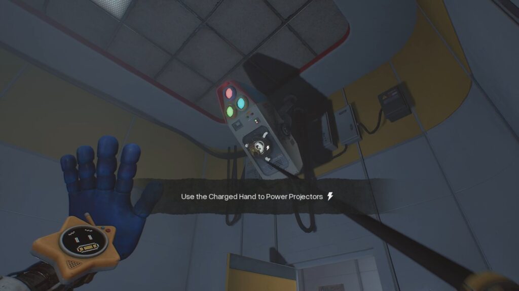 Charging a projector using the Conductive Hand.