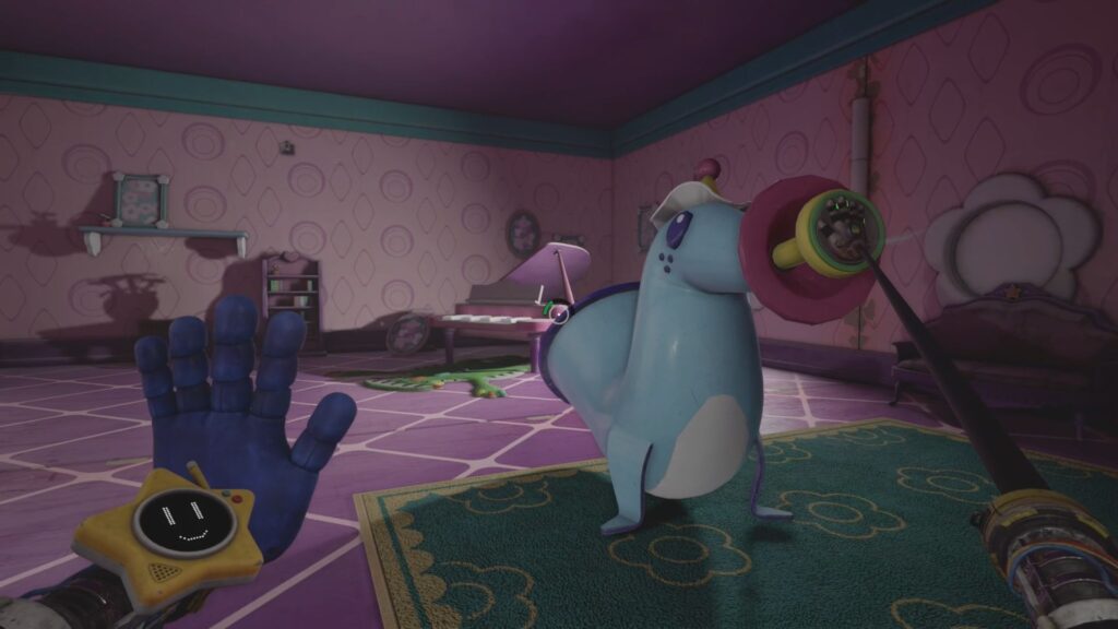 Playing the Horn with the Pressurized Hand in the Music Room. 