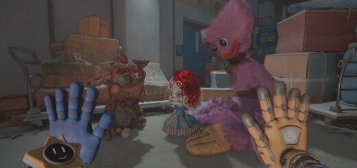 Giblet, Poppy, and Kissy Missy at the start of the Reanimation section.