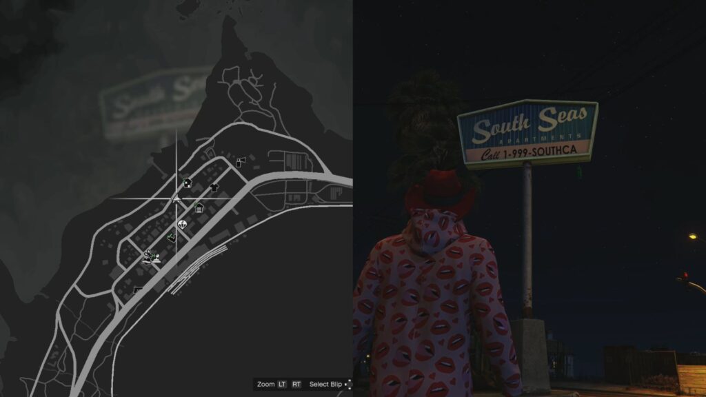 The Lucky Clover on the South Seas Apartment sign.