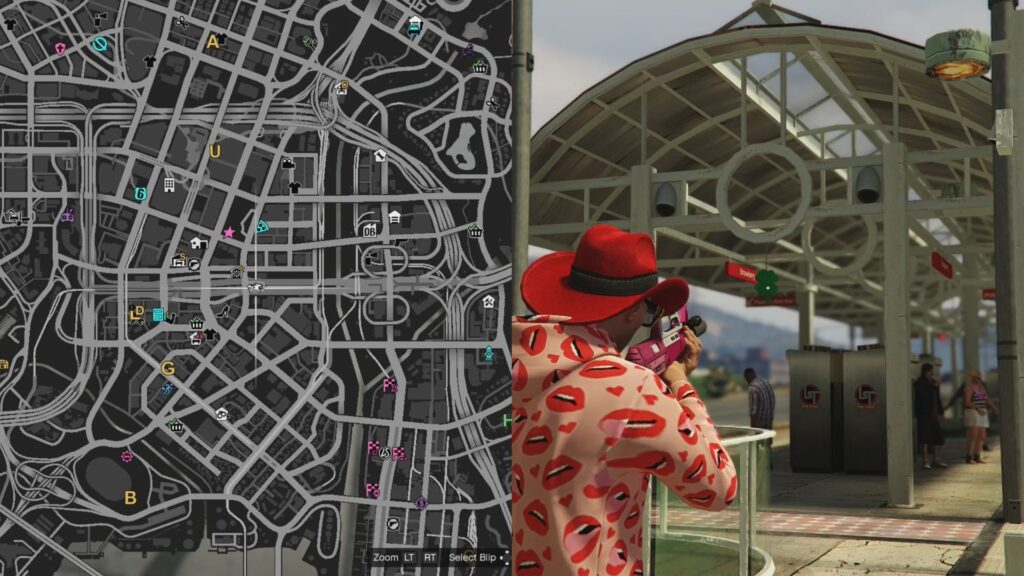 The Lucky Clover hanging off the transit platform.