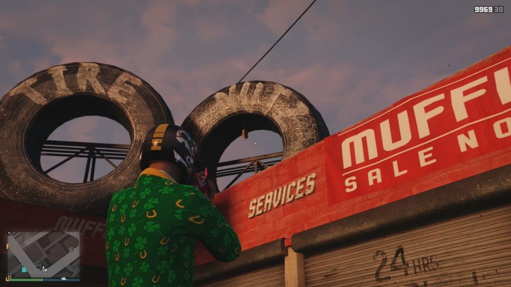 A Golden Clover spawn in GTA Online.