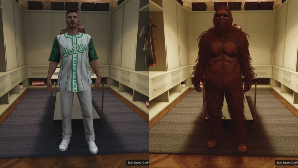 The High Life and Sasquatch outfits in GTA Online.
