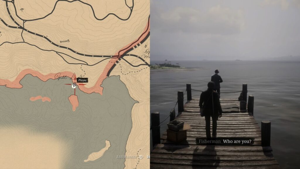 Map location of Jeremy Gill in Red Dead Redemption 2. 