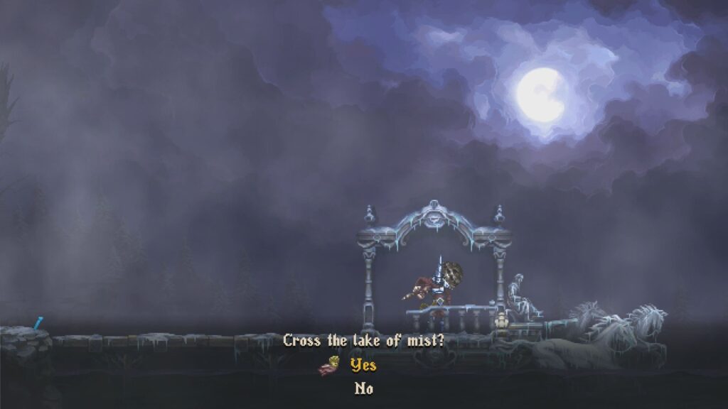 Lake of Mist chariot in Blasphemous 2.