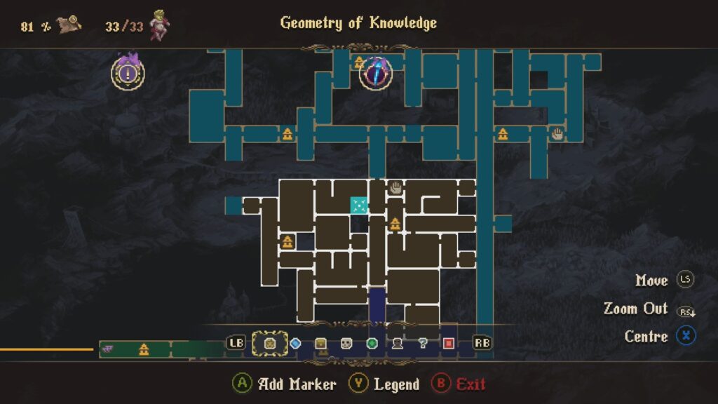 Map location of A Piece of Rusted Silver in Geometry of Knowledge.