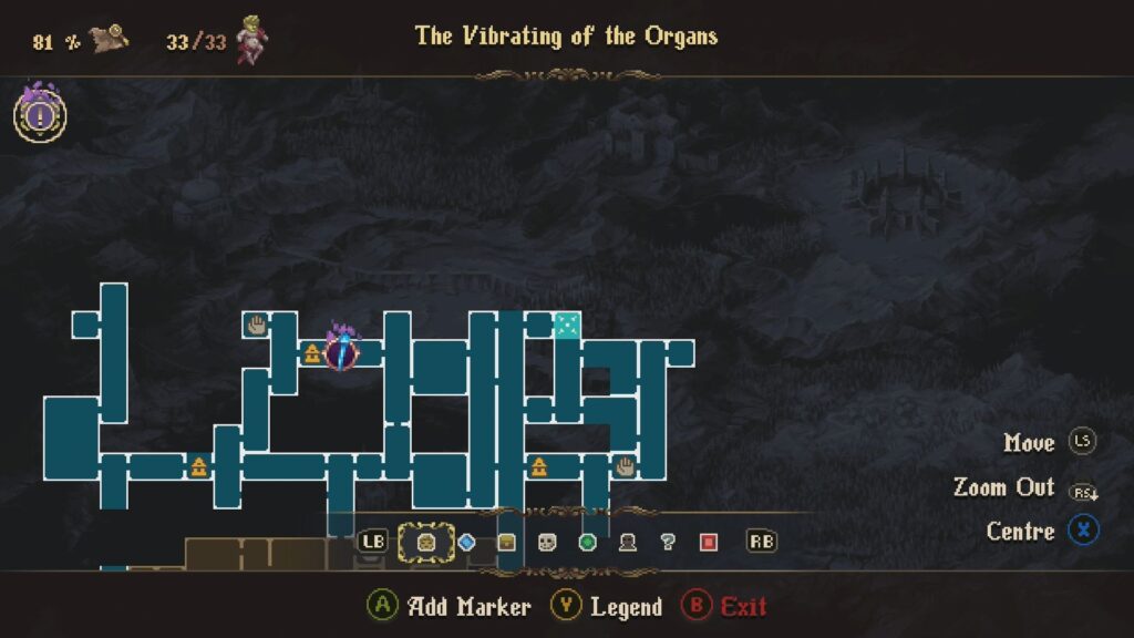 Map location of A Piece of Rusted Silver in The Vibrating of the Organs.