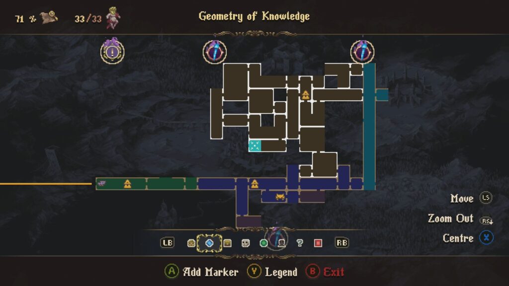 Map location of an Old Gold Piece in Geometry of Knowledge.