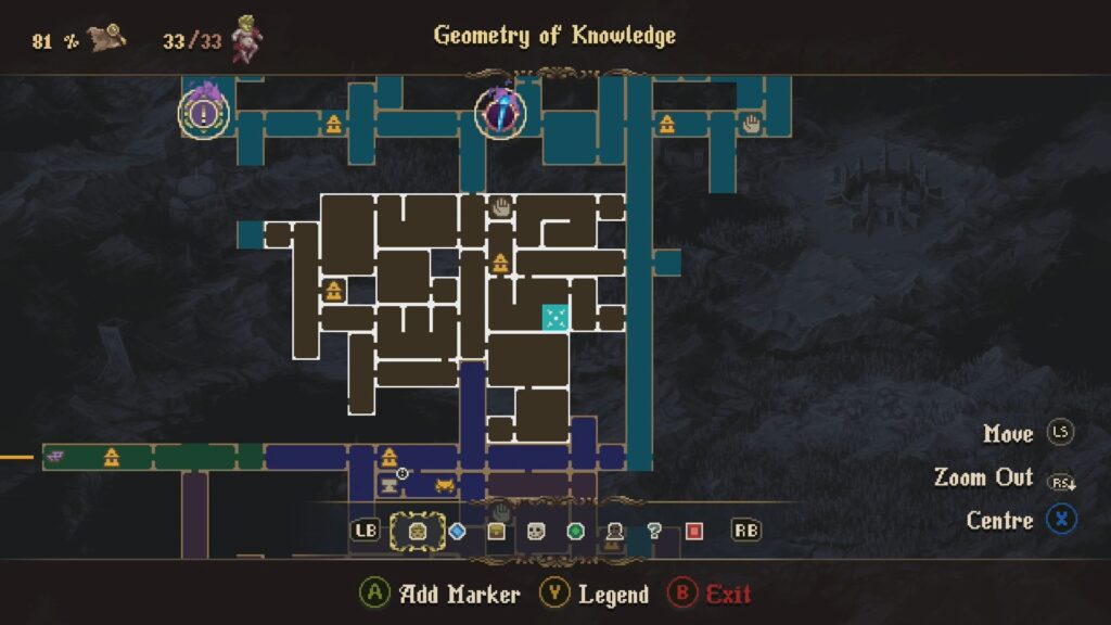 Map location of an Old Gold Piece in Geometry of Knowledge.
