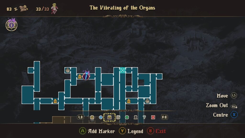 Map location of the Cartography of the Bones altarpiece. 