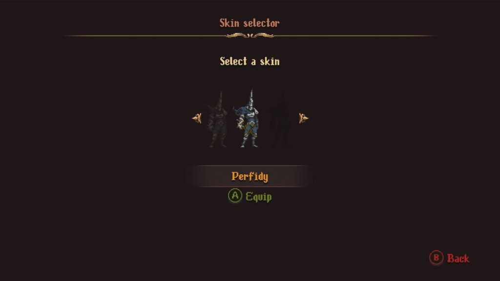 Perfidy Skin equipped on the Penitent One in Blasphemous 2.