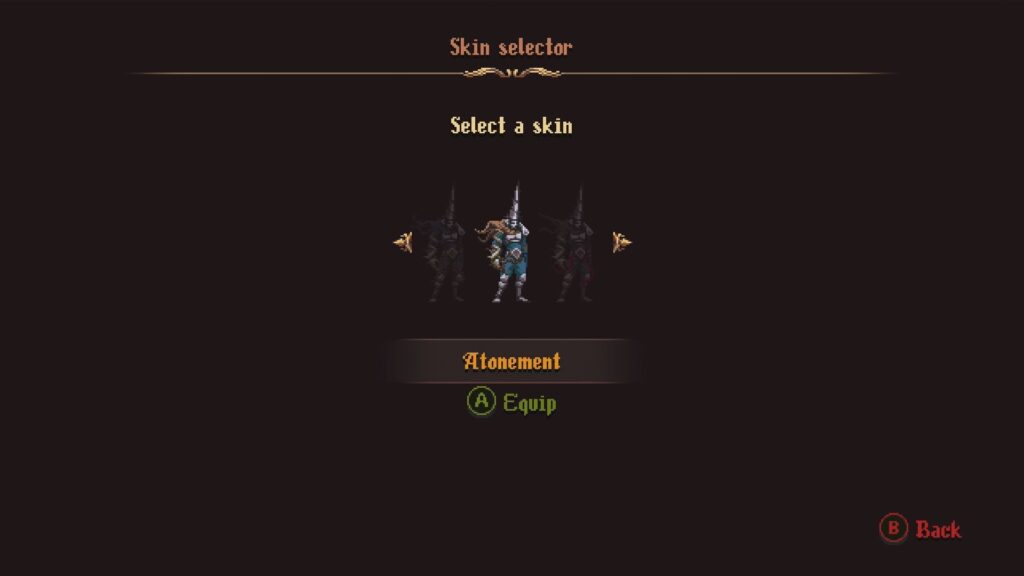 Atonement Skin equipped on the Penitent One in Blasphemous 2.