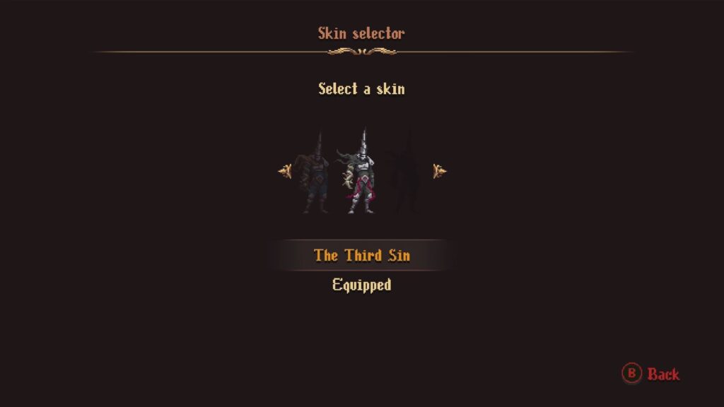 The Third Sin Skin equipped on the Penitent One in Blasphemous 2.