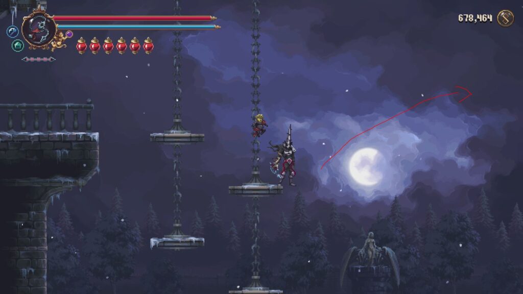 A Mark of The Embrujo located in Castle of the Mist double-jump.