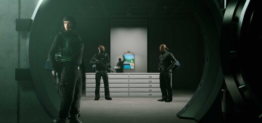 Artwork showing inside The Kortz Heist Vault in GTA Online.