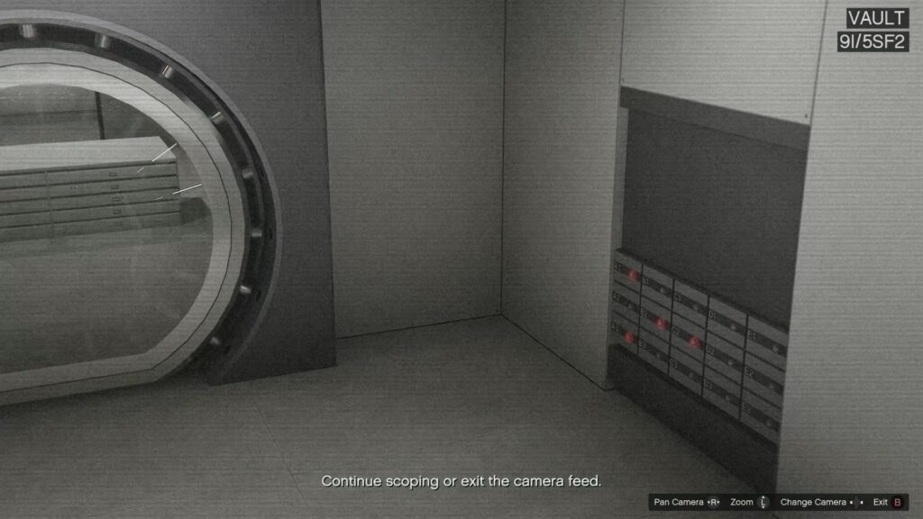 The Lockboxes in the vault in the Kortz Center heist.