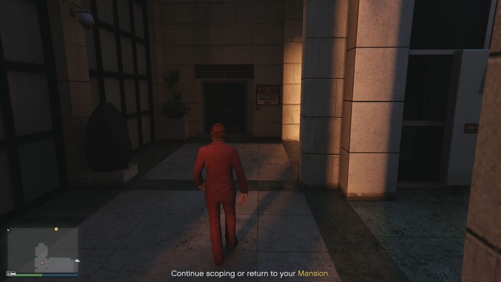 The Staff Entrance Entry Point in The Kortz Center Heist.