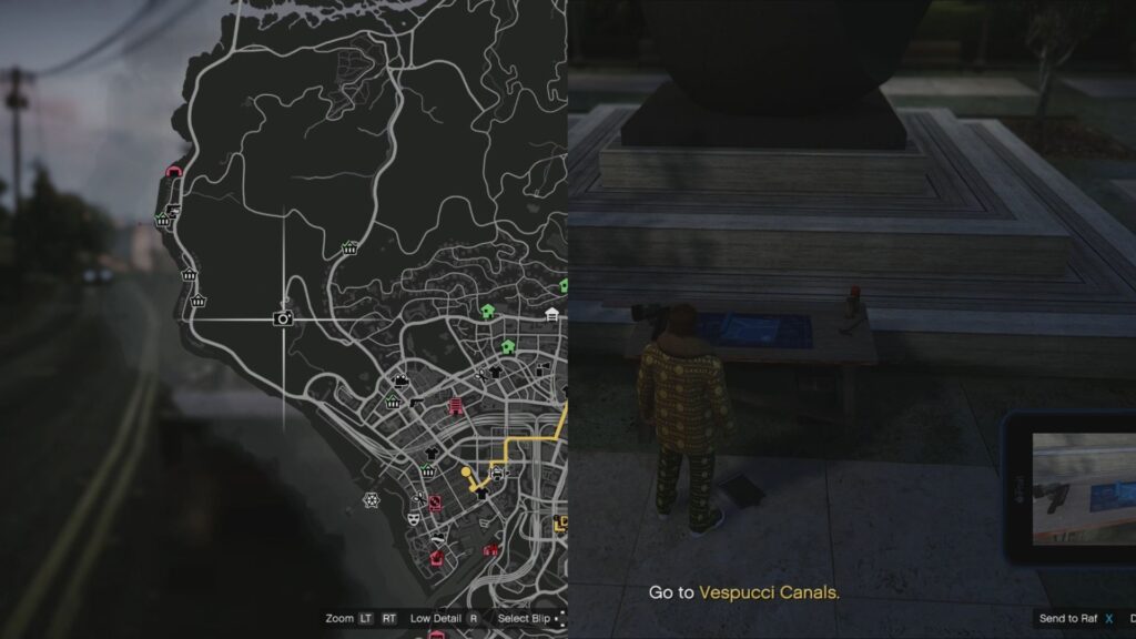 The Sewer Blueprint/Map icon and location at the Kortz Center in GTA Online.